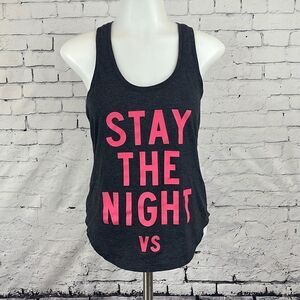 Victoria's Secret Womens Tank Top Racerback Shirt Stay the Night Shirt Pajamas